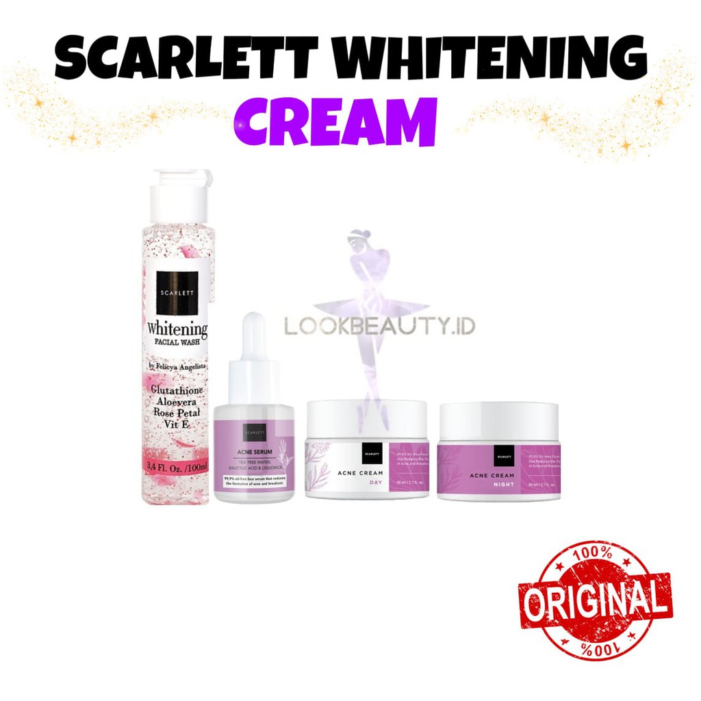 SCARLETT WHITENING FACE SKINCARE / PAKET WAJAH SCARLETT WHITENING BPOM