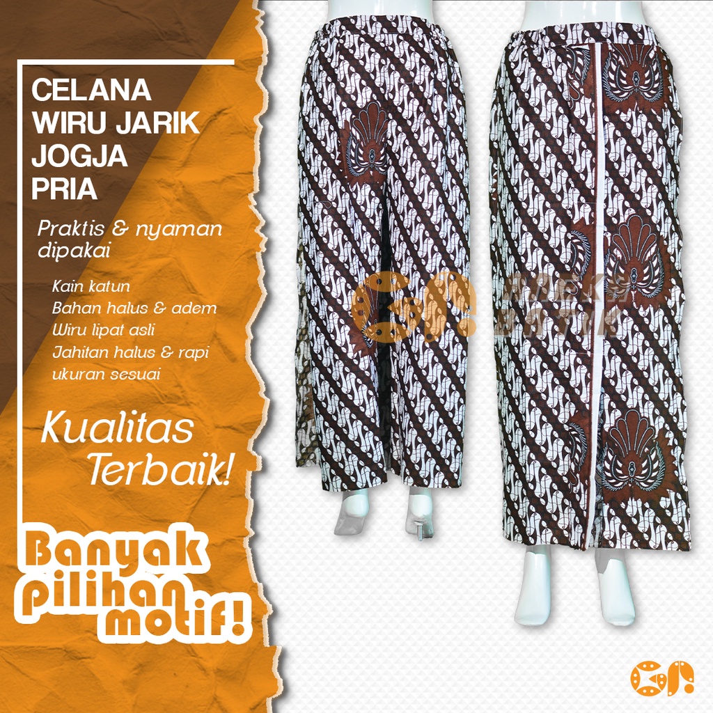 Celana Jarik Wiru Jogja Pria Dewasa Pakaian Adat Jawa