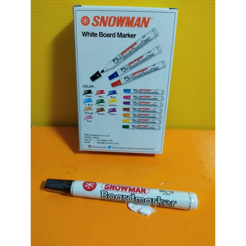 

Spidol Snowman Permanent Boardmarker Black