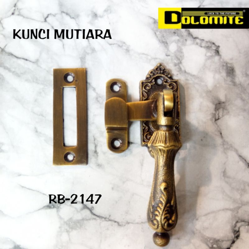 Rambuncis Antik Ukir/Kunci Jendela Antik Deluxe Dolomite RB 2147