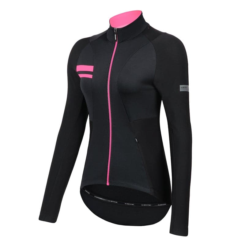 jersey baju sepeda road bike wanita Santic Women Fall Winter Windstopper Jersey