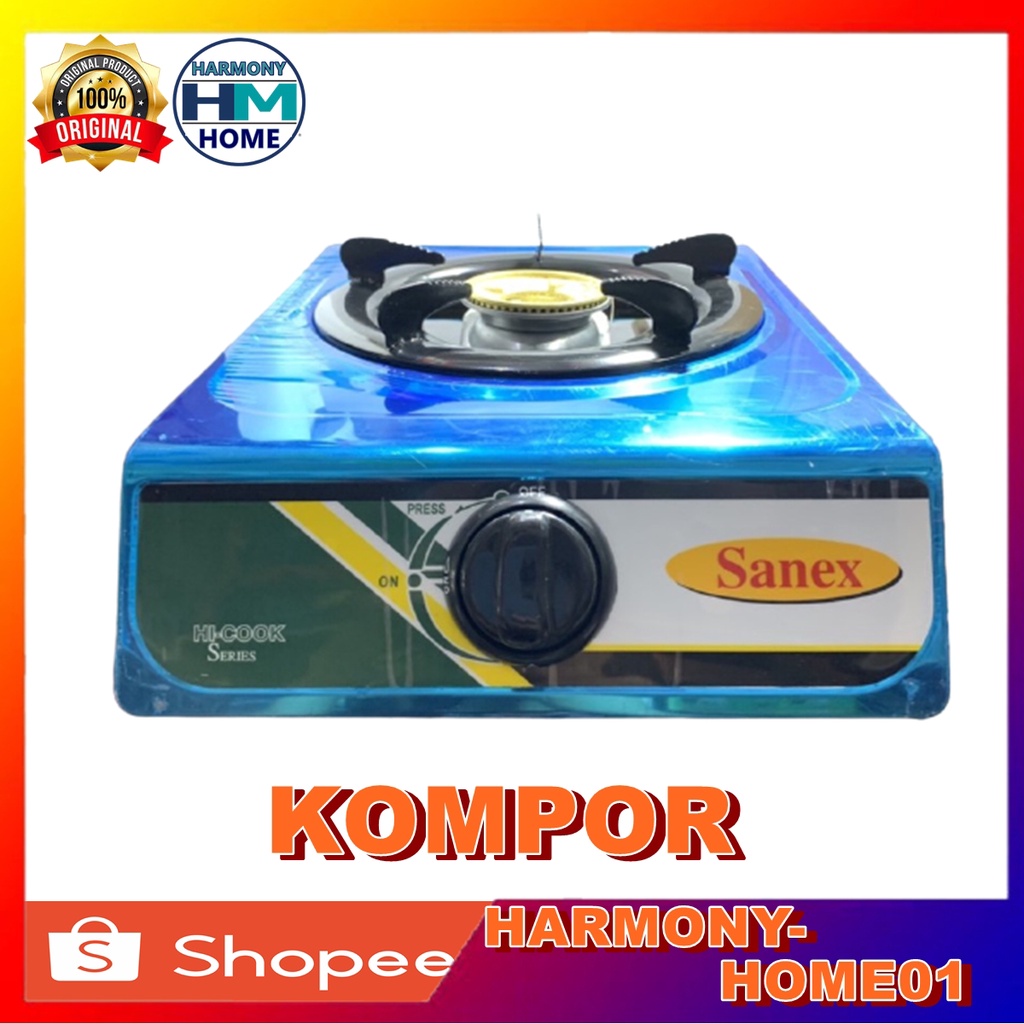 Kompor Gas 1 Tungku SANEX FREE(+) SELANG REGULATOR 100% ORIGINAL GRATIS ONGKIR BAYAR DI TEMPAT ( COD )