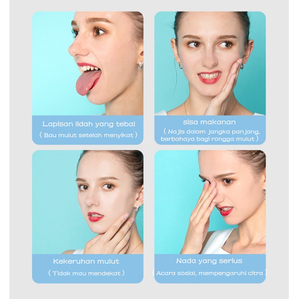 Pembersih Lidah Sikat Lidah Tongue Cleaner Tongue Scraper/Sikat Lidah