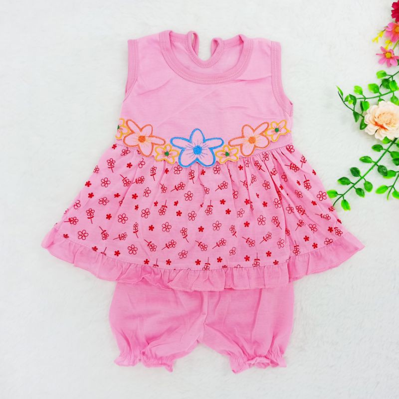 Sale..!!! Setelan Dress Bayi New Born, Pakaian Anak Perempuan, Baju Bayi Lucu