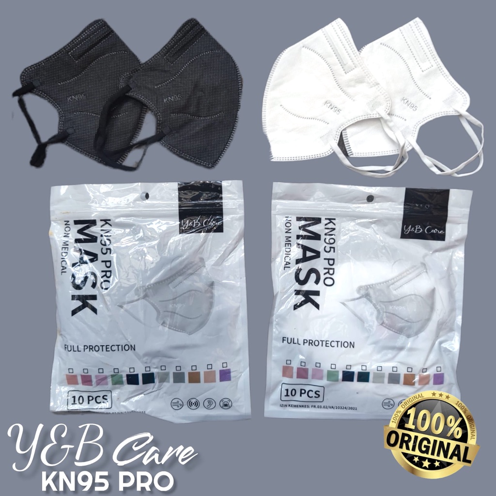 KN95 PRO Y&amp;B CARE 5PLY PACK ISI 10 - MASKER KN95 PRO / PRO HYBRID NEW YB CARE KOREA KEMENKES RI