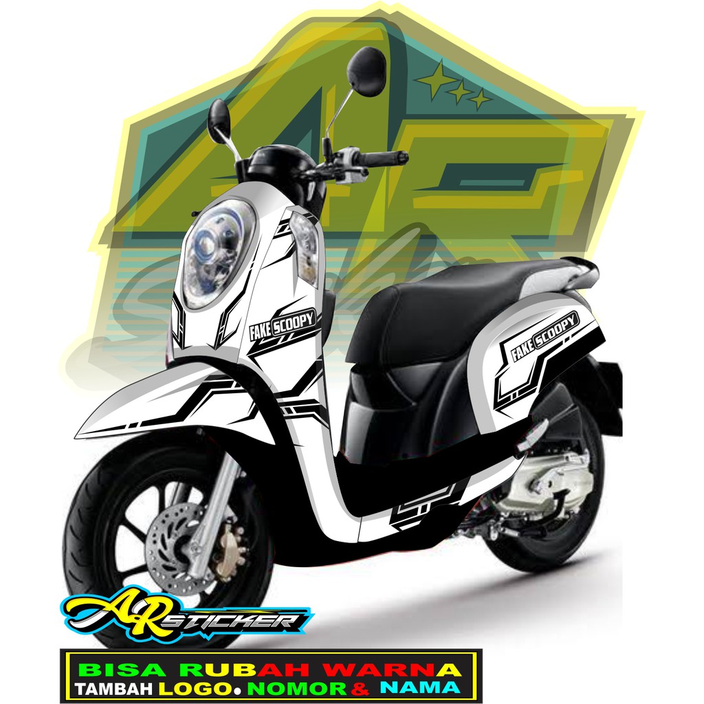 Decal scoopy Decal Scoopy full body Full Blok Decal Scopy Dekal Stiker Fi 2015 2016 2017 PUTIH FAKE