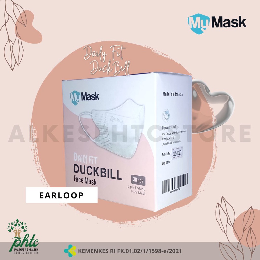 MY MASK Masker DUCKBILL Daily Fit EARLOOP / Masker Duck Bill Earloop Isi 30 Pcs