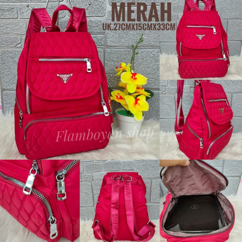 ORIGINAL Tas Ransel Chibao Laptop Wanita Import KOREA Tebal Anti Air Best Seller Terbaru