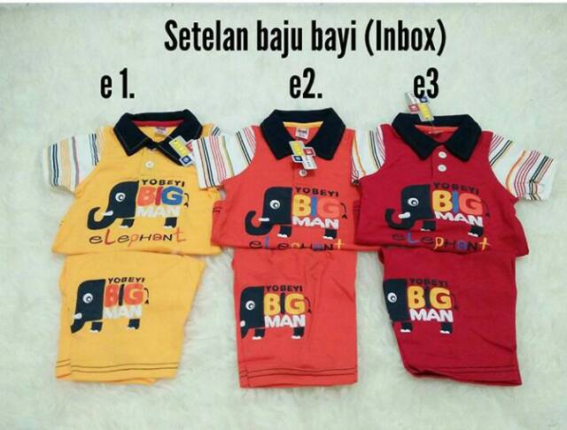 setelan baju bayi/ set baju anak/ kaos dan celana bayi