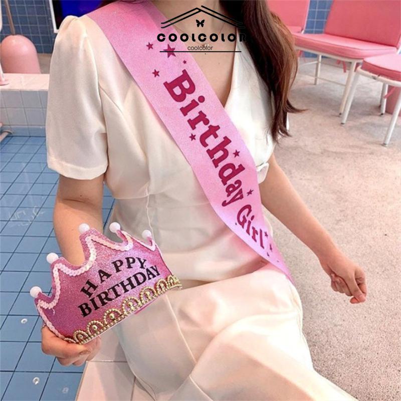 COD❤️Selempang Sash Birthday Girl Selempang Ulang Tahun Birthday Sash Birthday Queen Princess- cl