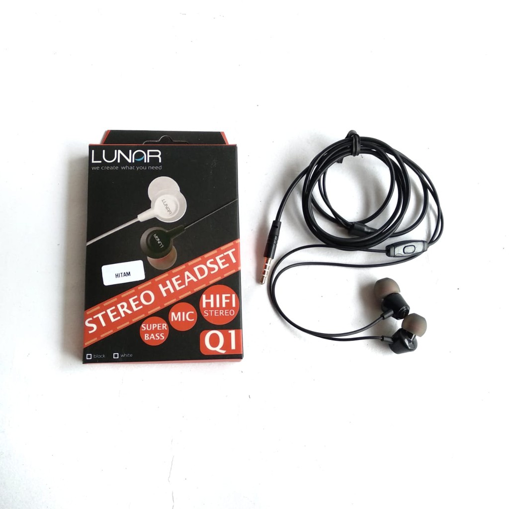 Headset LUNAR Q1 - HiFi Stereo Super Bass Headset LUNAR Q1 - HiFi Ster Headset Handsfree Headphone