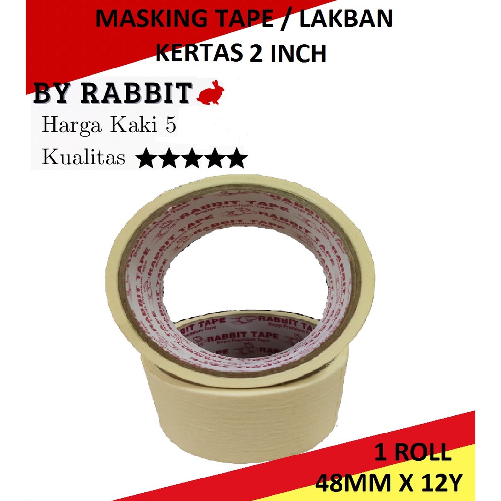 

MASKING TAPE 2" 48MM X 12Y / LAKBAN KERTAS 48MM X 12Y
