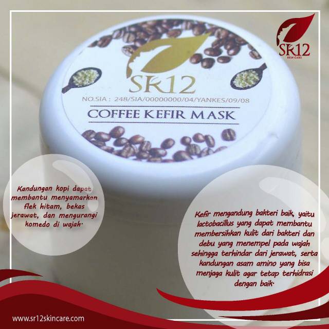 SR12 MASKER BEBAS FLEK/MASKER KEFIR KOPI/KEFIR KOPI/MASKER KEFIR