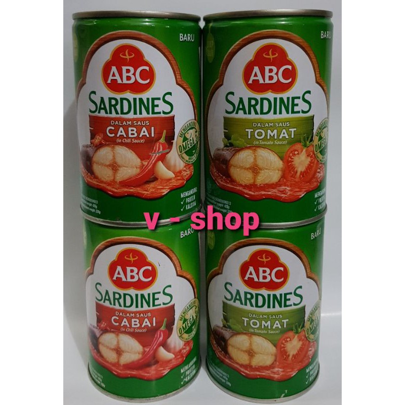 

ABC Sarden / Sardines Cabai/Tomat/Extra Pedas 425gr