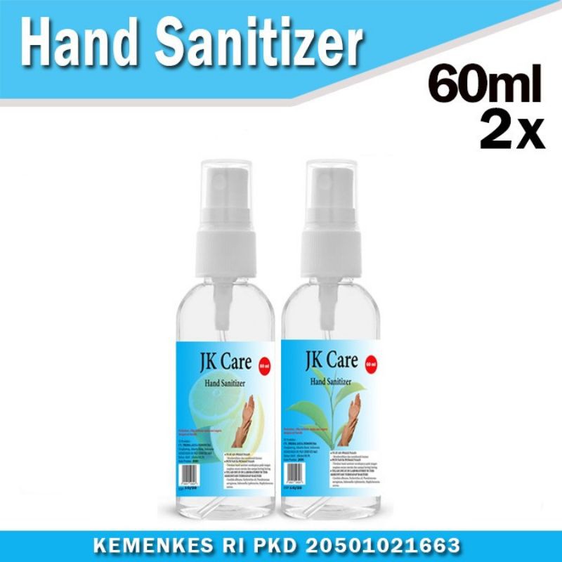 JKCARE Hand Sanitizer / Antiseptic Spray 60 ml Membunuh Kuman &amp; Virus (2x)