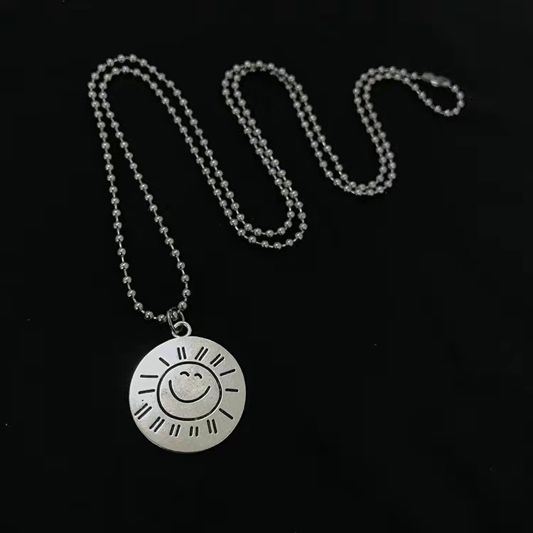 Smiley Necklace Accessories Trendy Personality Simple