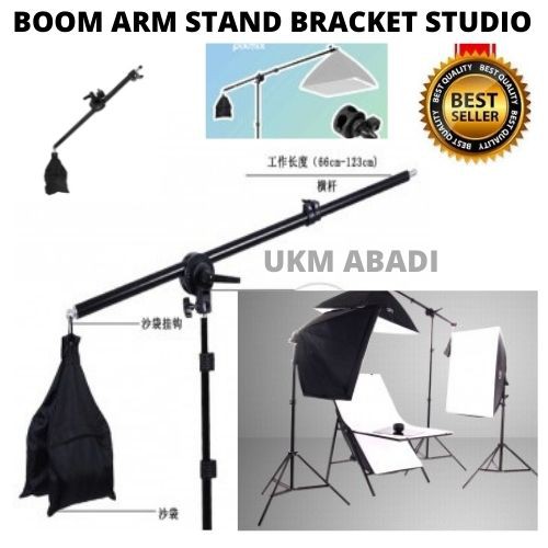 TaffSTUDIO Video Boom Arm Stand Bracket Telescopic Lampu Foto Studio 111132