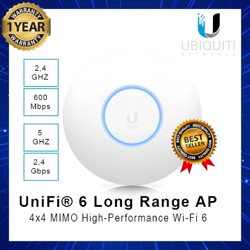 Ubiquiti UniFi 6 Long-Range Access Point ( U6-LR ) + U Poe AT