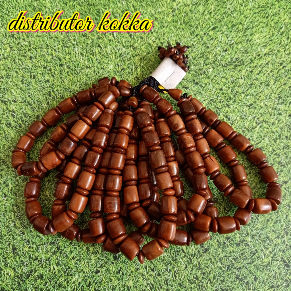 ( SUPER MURAH ) Harga grosir 10 pcs gelang Kokka kaukah  marjan halat kima 1 8mm coklat