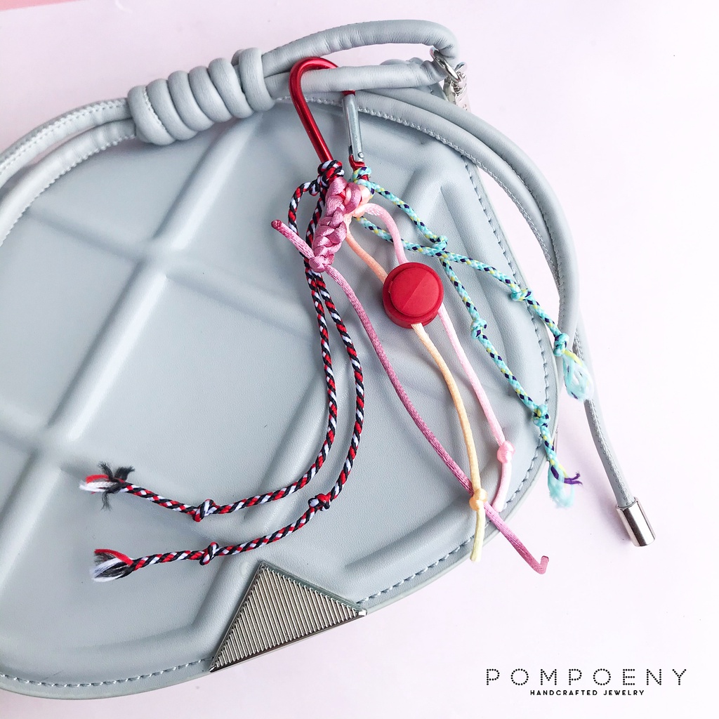 Bag Charm / MINI Carabiner Bag Charm / Mini Bag Charm/ Airpods Charm/ Gantungan Airpods / Keychain / Bags Charm Handmade - POMPOENY