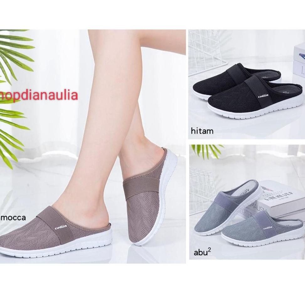 1O2 Sandal Sepatu Bustong Wanita Collin Original import cina TX65 37/41 - Sepatu sandal gaya korea u