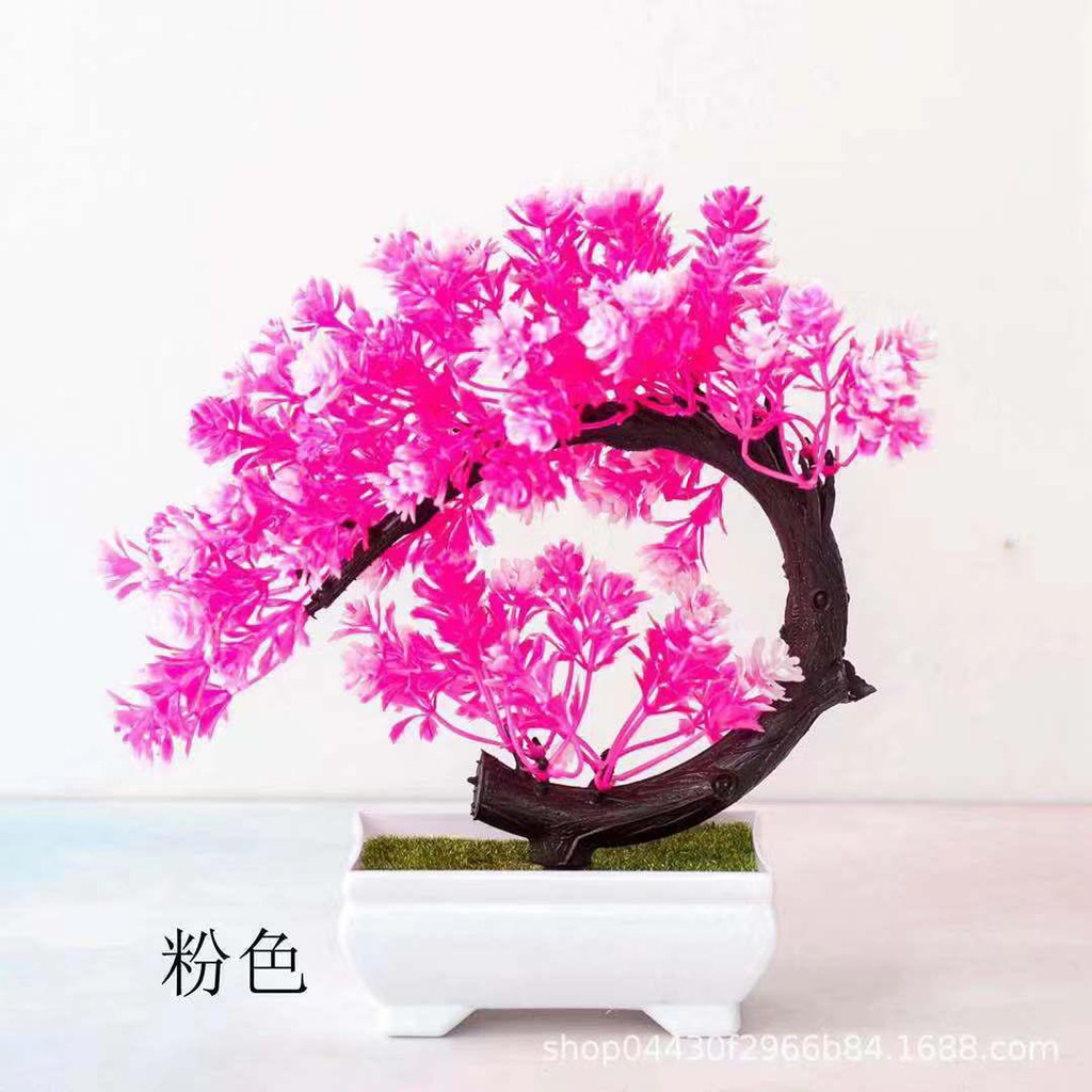 COD / Pohon Bonsai Tanaman Bonsai Bonsai Meja Pohon Plastik Bonsai Artificial Bunga Plastik P2005-4