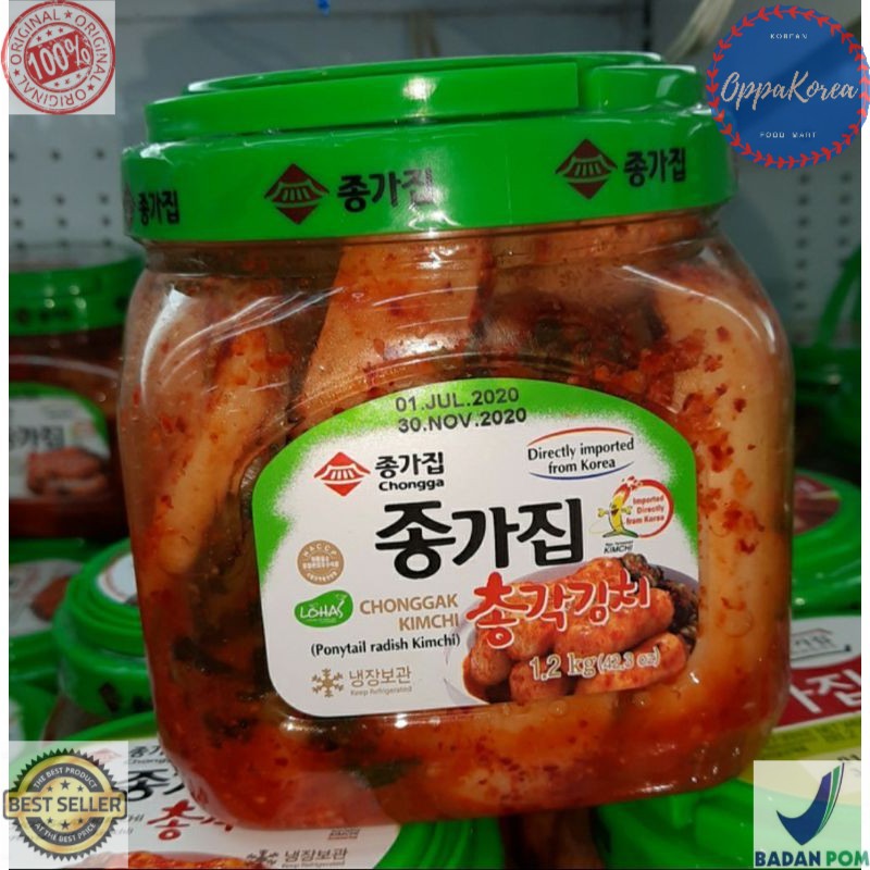 

Chongga Ponytail Radish Kimchi Kemasan Toples 1,2kg
