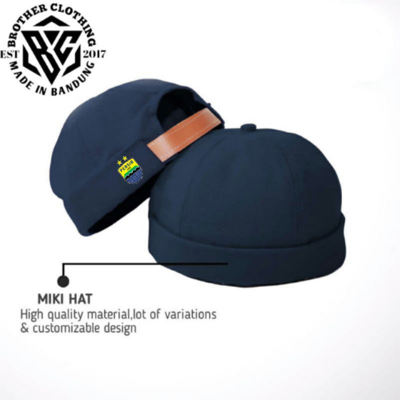 Topi peci miki hat peci uas peci pria muslim logo PERSIB