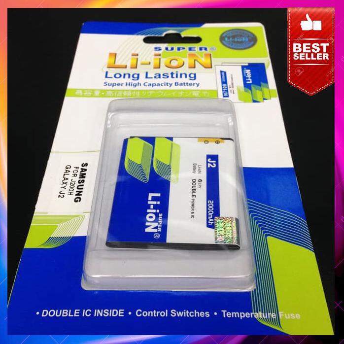 Acc Hp Baterai Samsung Galaxy J200 J2 2015 2000Mah Super Li Ion Double Ic