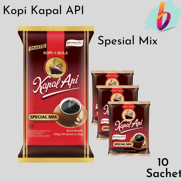 

Kopi Kapal Api Coffee Sepecial Mix 10 sachet 24 gr