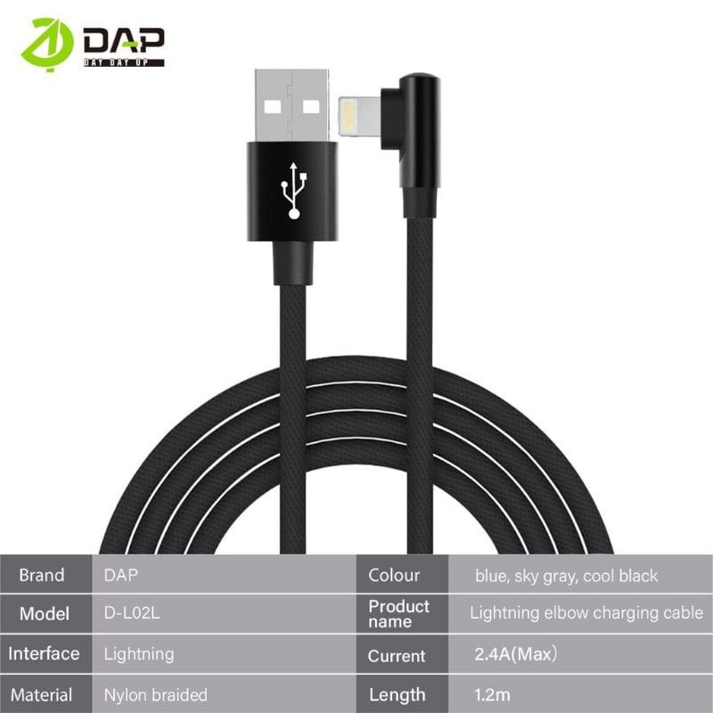 Kabel Data Gaming DAP D-L02L IPH LIGHTNING Kabel Charger Gaming DAP D-L02L IPH Kabel Casan Gaming DAP D-L02L IPH LIGHTNING Original