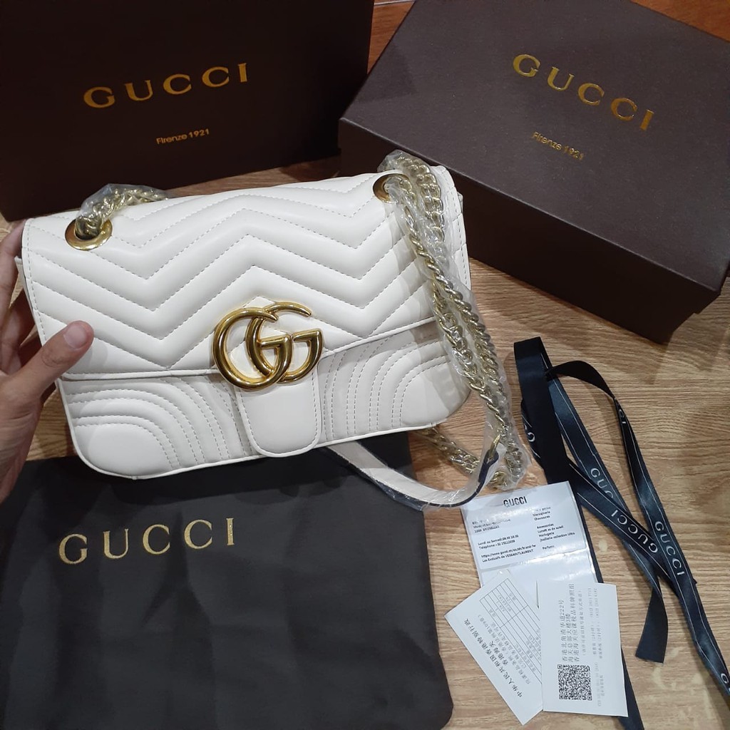 Grosir  Tas Gucci Shoulder GG Marmont Matelasse Semprem AM443497