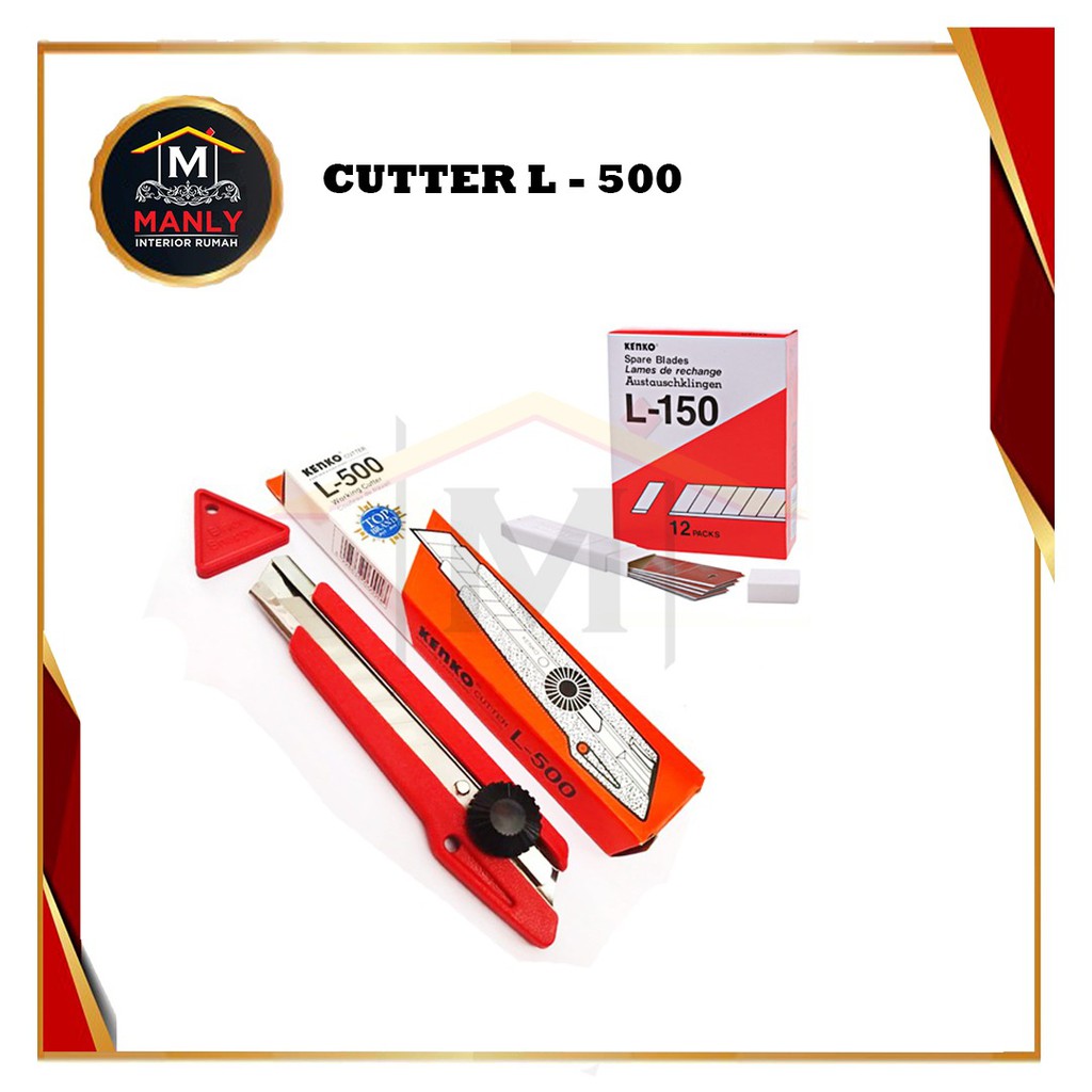 

Cutter Besar L - 500 Merk Pisau Cutter & Reffil Cutter L - 150 Kenko / Random