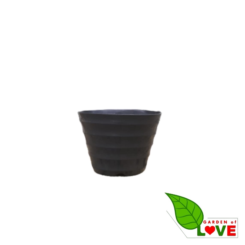 POT HITAM 15 - ( Pot 15 cm Murah Hitam  - Pot Ukuran 15 HITAM - Pot Bunga Murah 15 14.5 CM )