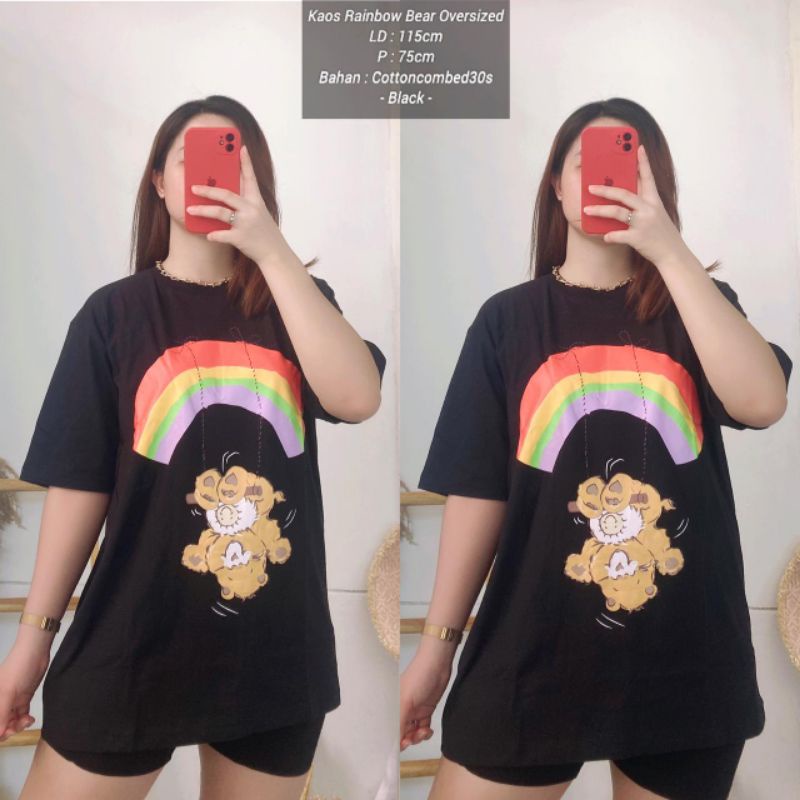 Kaos Rainbow Bear Oversized