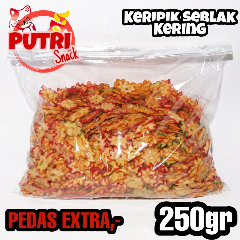 Keripik Seblak Kering Bintang Pedas &amp; Pedas Extra 250gr