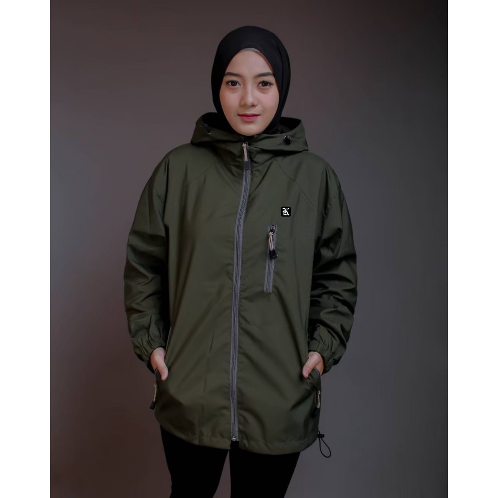 JAKET TASLAN  WP OUTDOOR WANITA JAKET GUNUNG PARASUT WATERPROOF ORIGINAL THE BOJIEL