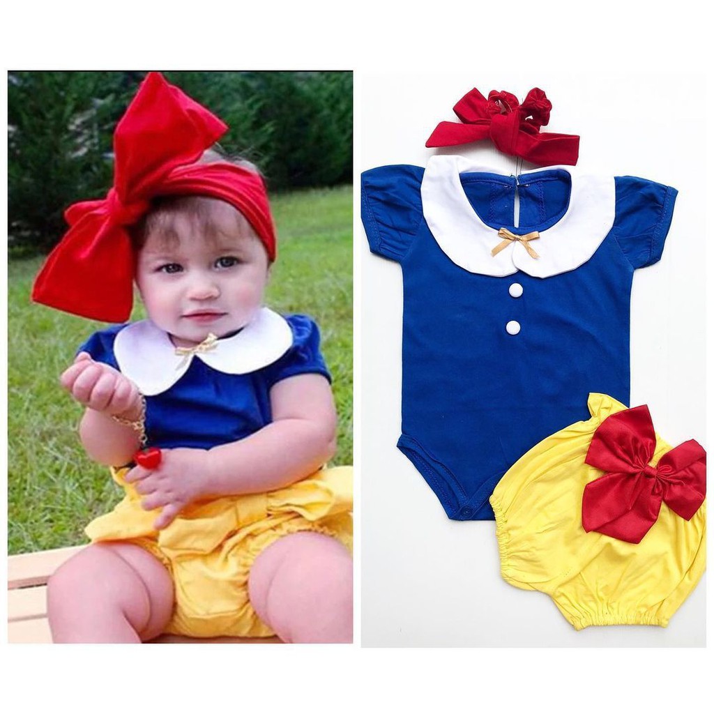 CUTE SNOW WHITE Baju Jumper Bandana Pergi Lucu Fashion Anak Bayi Perempuan Cewek Terlaris Lucu Murah