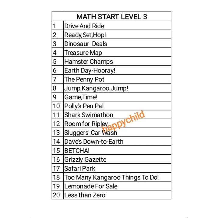 62 books Math start level1/2/3/buku impor/buku anak/happychild