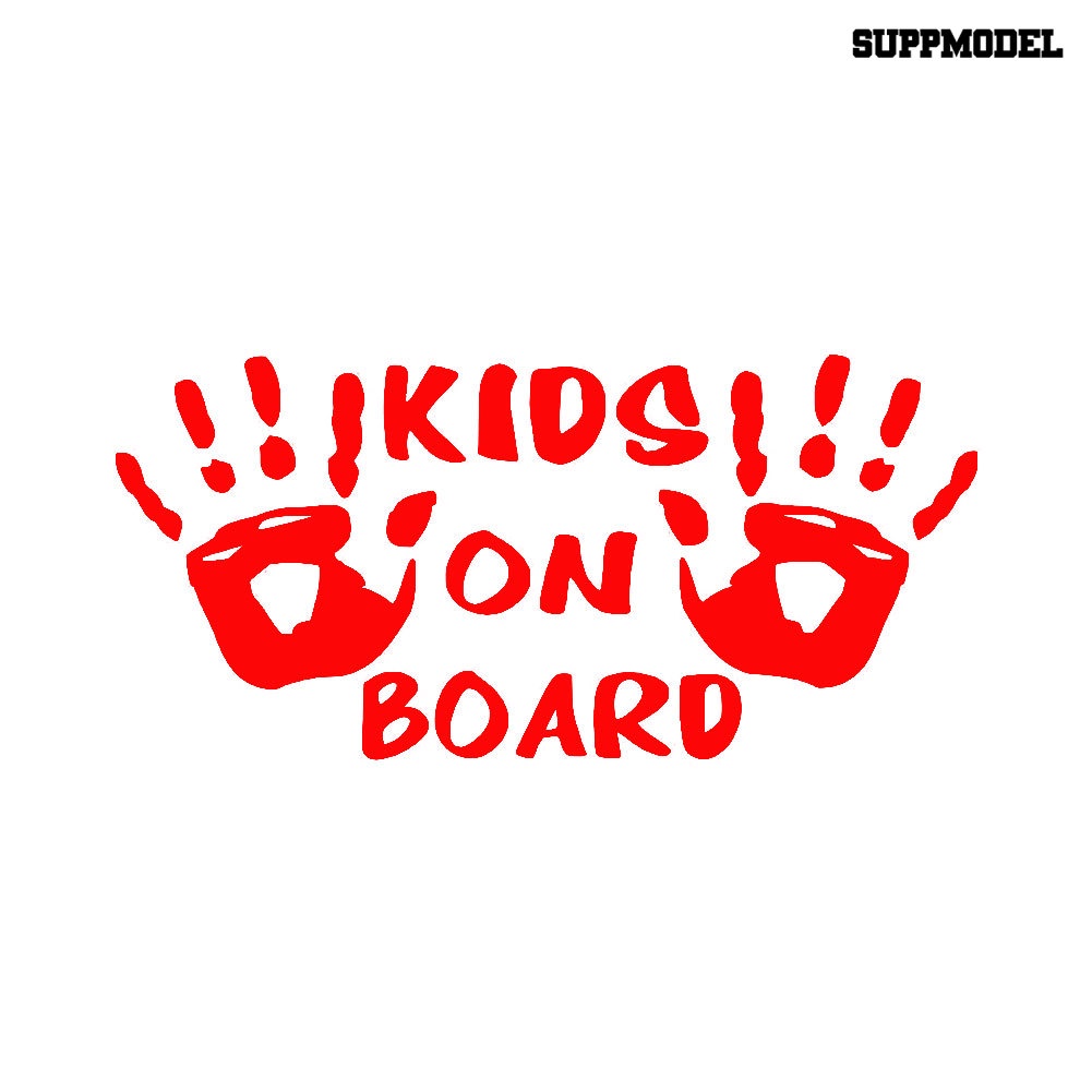 Stiker Reflektif Motif Tulisan Kids on Board Untuk Dekorasi Mobil