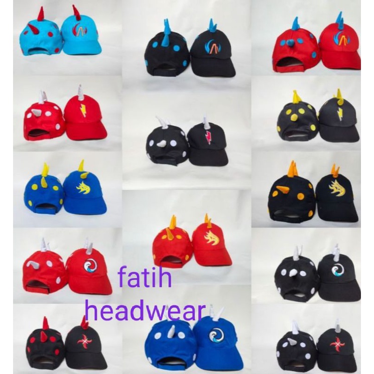 Topi boboiboy bordir tanduk boboiboy