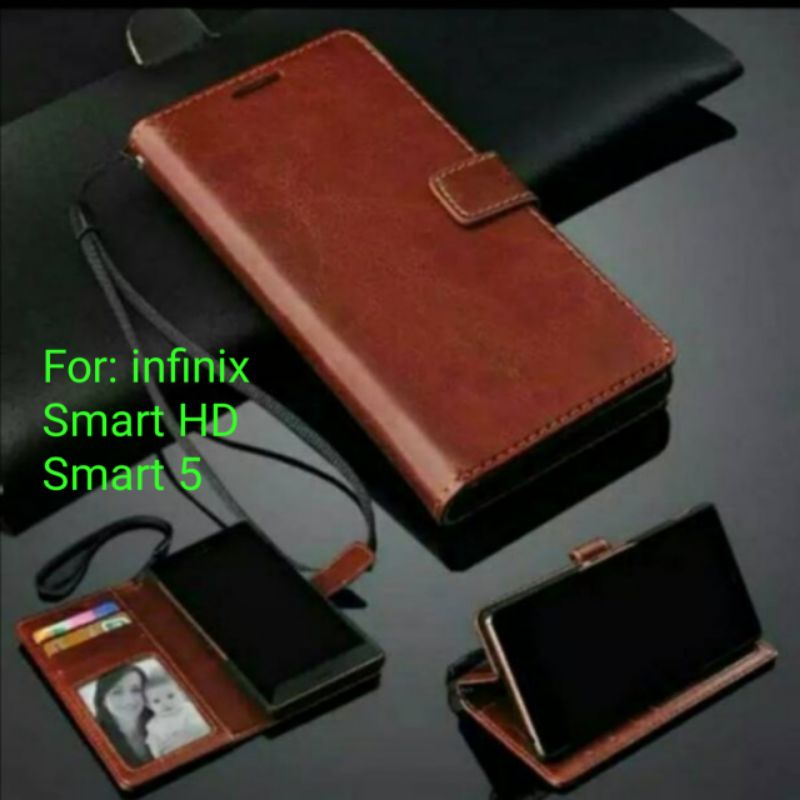 Sarung Dompet Wallet Kulit Infinix Smart HD 5 Smart5 Leather Flip Cover Casing Case Flipcover