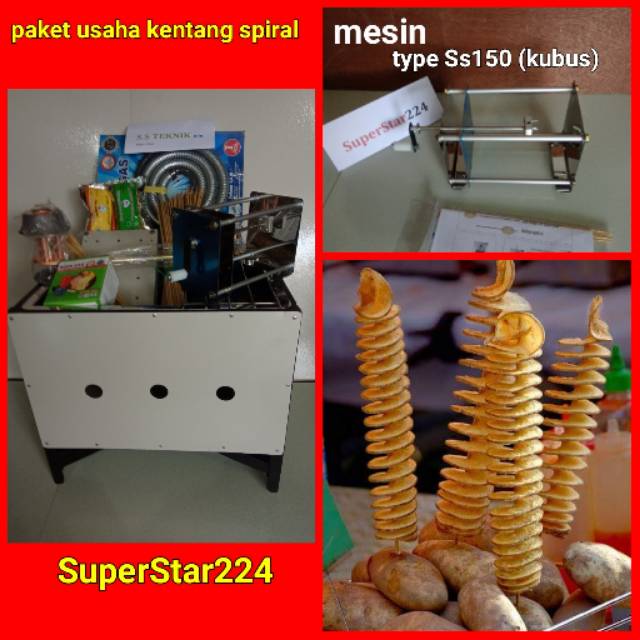 Paket kentang spiral (Ss150)/paket usaha kentang ulir