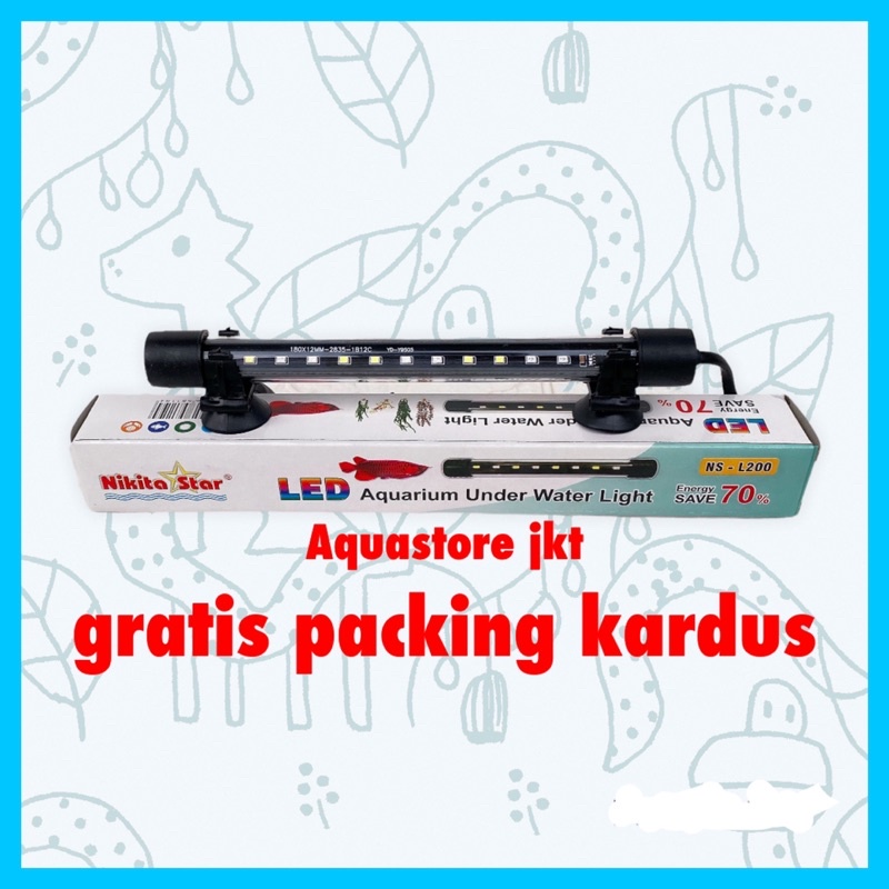 LAMPU AQUARIUM CELUP 20CM LED NIKITA STAR - LAMPU AQUARIUM AQUASCAPE 20 CM