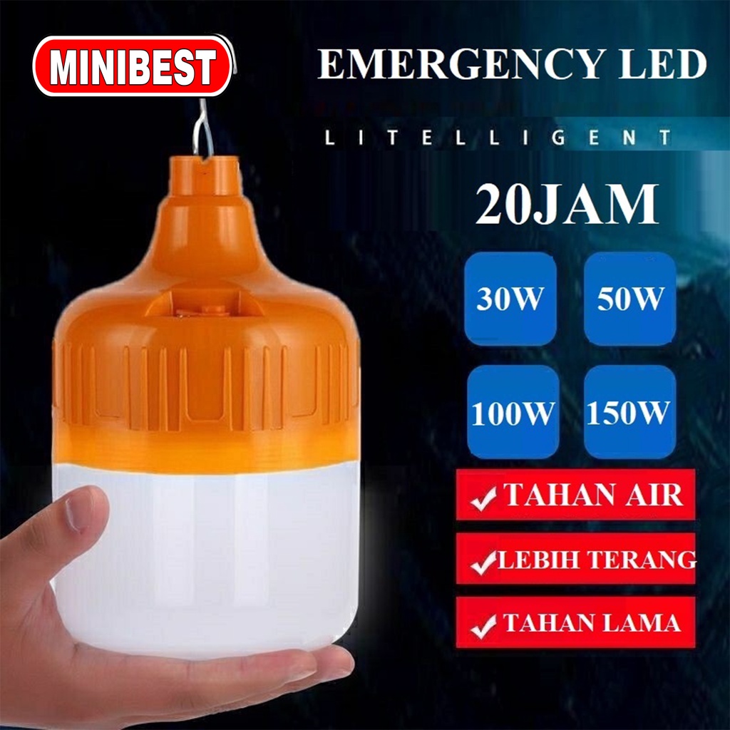 [MB] Lampu Emergency Bulb LED Indoor Outdoor Rechargeable - Lampu Darurat LED Bulb