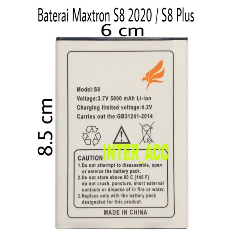 BATERAI MAXTRON PLUTO S9 S8 2020 S8 PLUS ORIGINAL BATRE MAXTRON S8+ BATERAI BATTERY BATERE