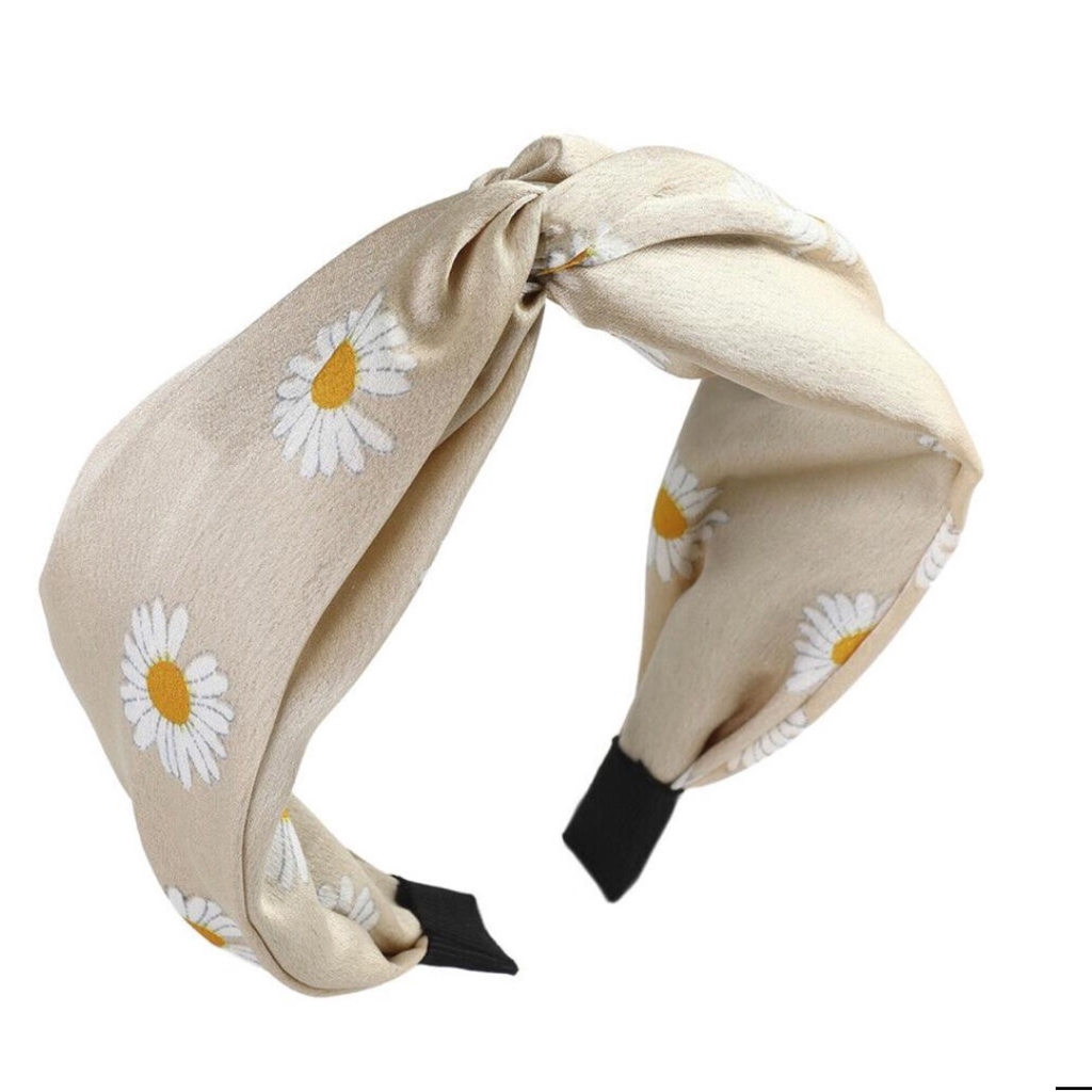 Bando Simpul Korea Wanita Motif  Twist Daisy 1