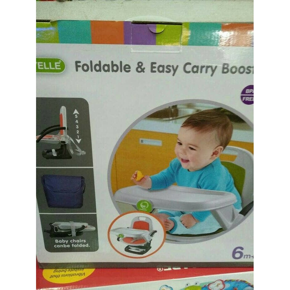 booster seat babyelle foldable and easy carry booster seat