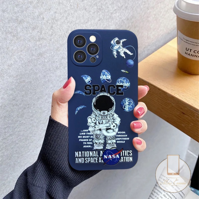 Xiaomi Redmi 10 9A Mi POCO F3 POCO M3 Pro Mi 11 lite 10T 10 Note9 Note10 Note8 Redmi 9 9C NFC 9T Note10Pro Note10S Poco X3 Poco M3 A15 A16 Reno 5 4 5F A54 A74 A12 A7 A5S A3S A9 A5 A53 2020 A35 Straight Cube Nasa Astronaut Space Soft Phone Case-8