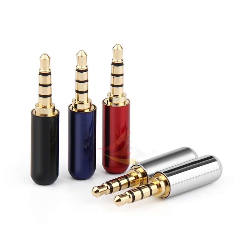 Plug Earphone 3.5mm 4 Pole Warna Tembaga Murni Plug 3.5mm